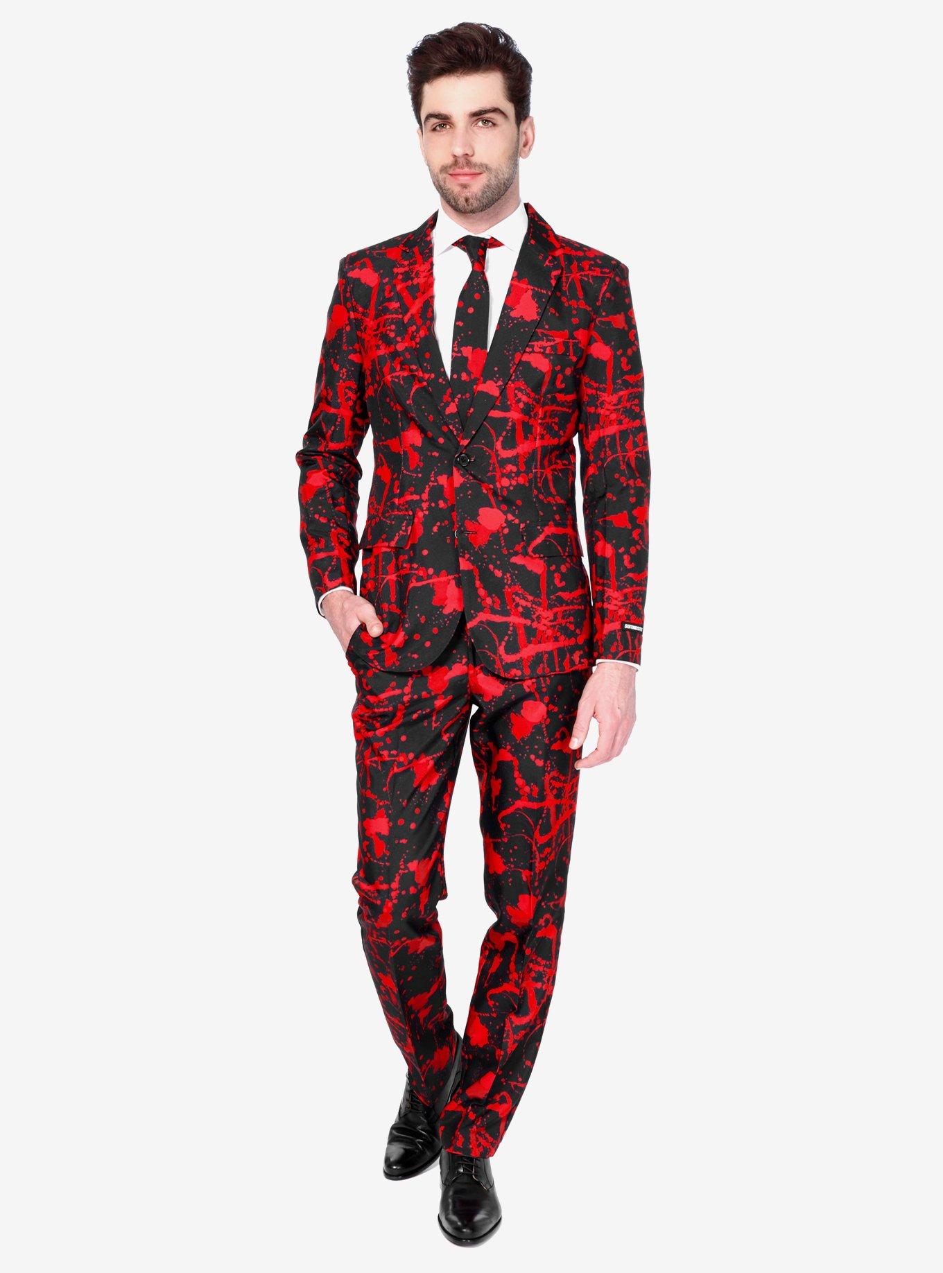 Suitmeister Men's Halloween Black Blood Halloween Suit, , hi-res