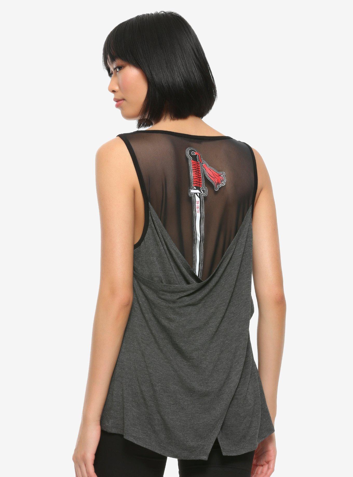 Her Universe Disney Mulan Sword Mesh Back Tank Top, MULTI, hi-res