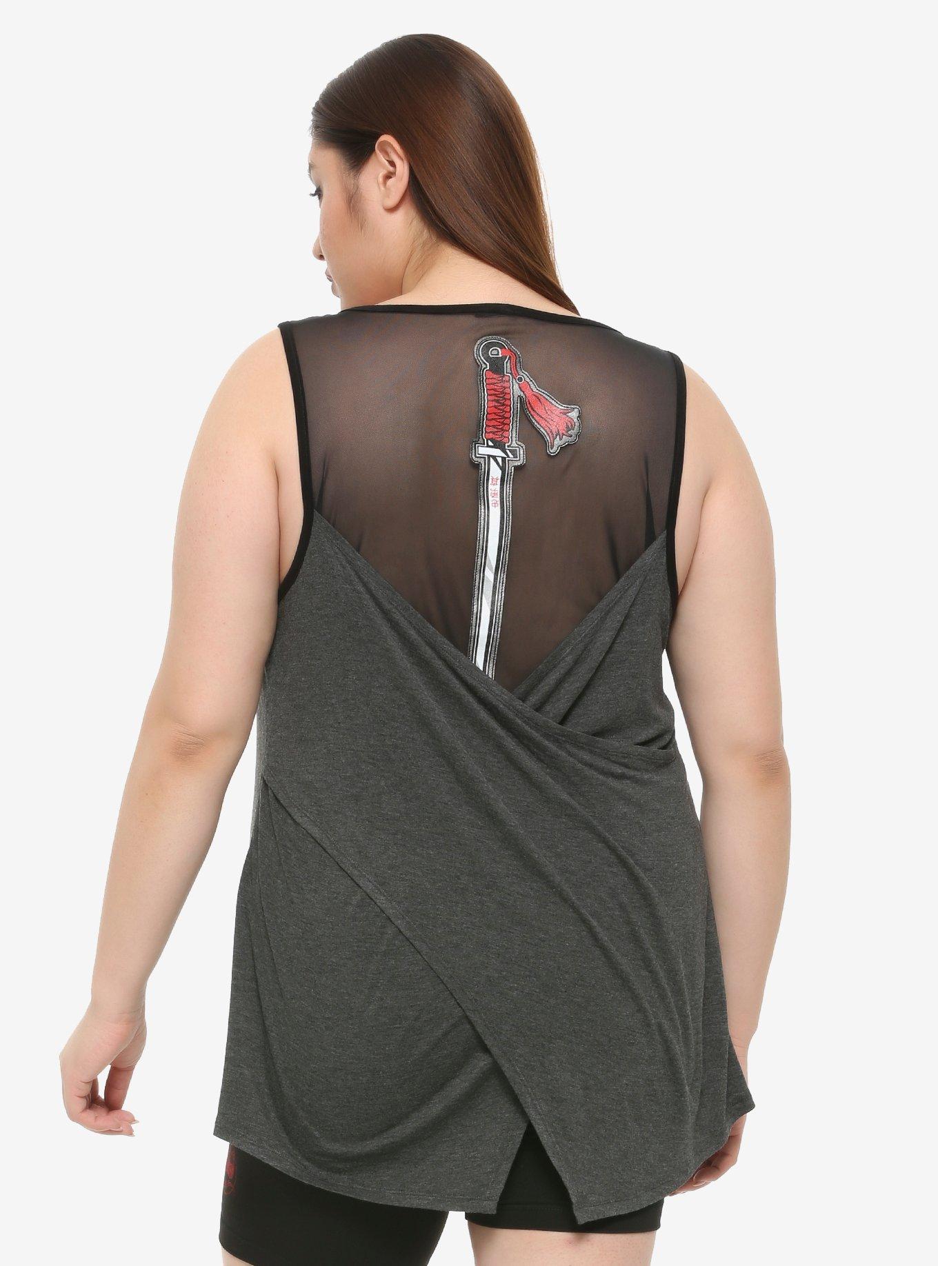 Her Universe Disney Mulan Sword Mesh Back Tank Top Plus Size, MULTI, hi-res