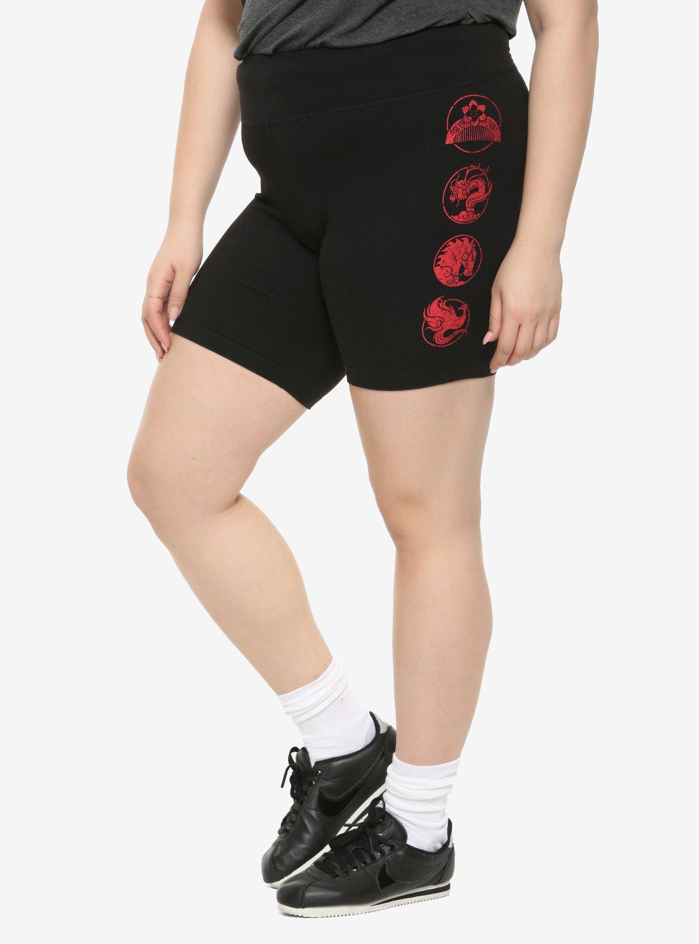 Her Universe Disney Mulan Icons Bike Shorts Plus Size, MULTI, hi-res