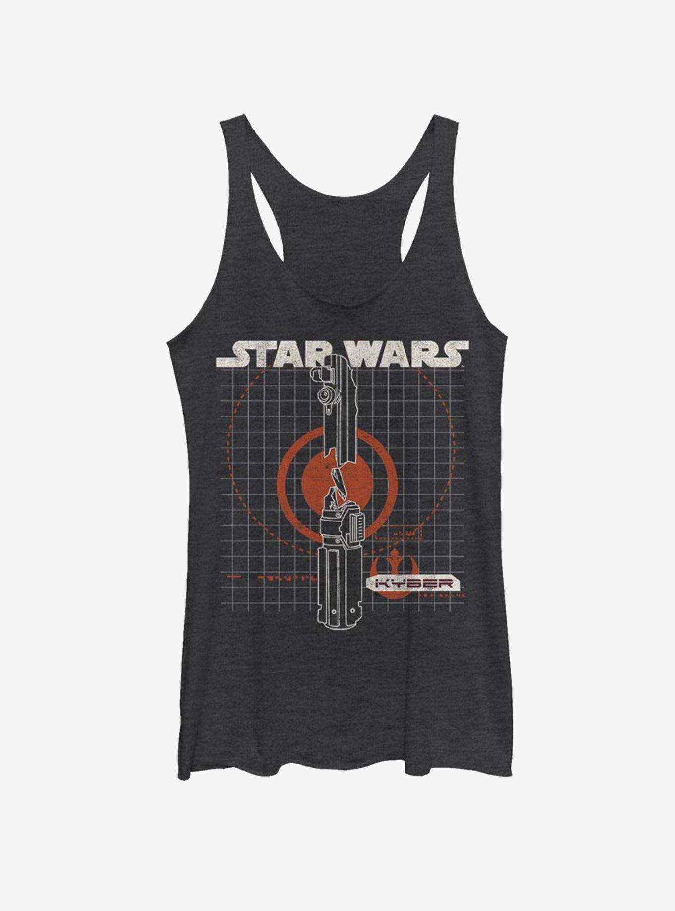 Star Wars: The Rise of Skywalker Kyber Girls Tank, BLK HTR, hi-res