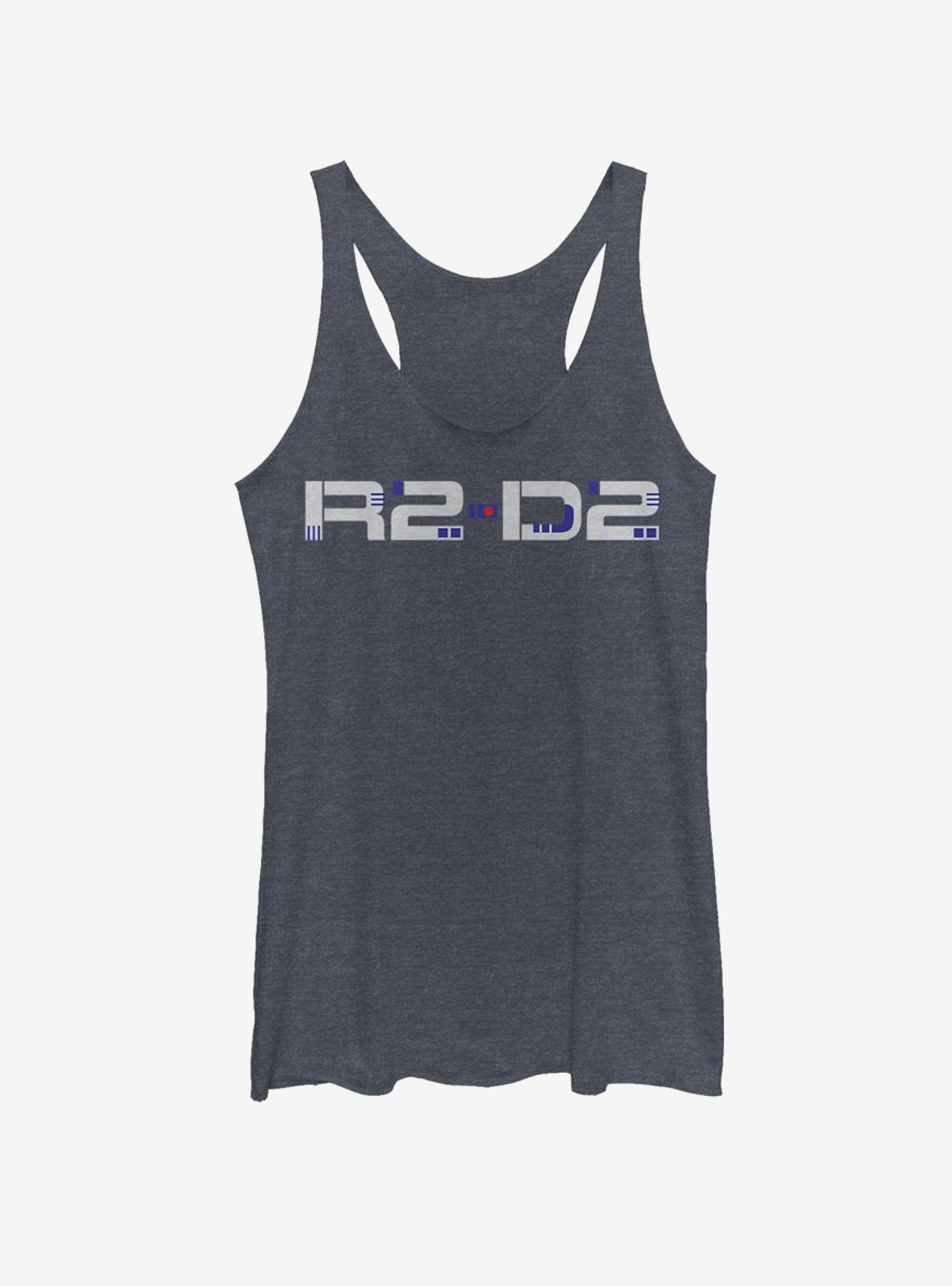 Star Wars: The Rise of Skywalker Droid Design Girls Tank, NAVY HTR, hi-res