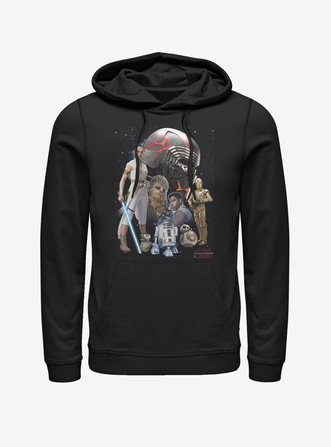 Star Wars: The Rise of Skywalker Galaxies Heroes Hoodie, BLACK, hi-res