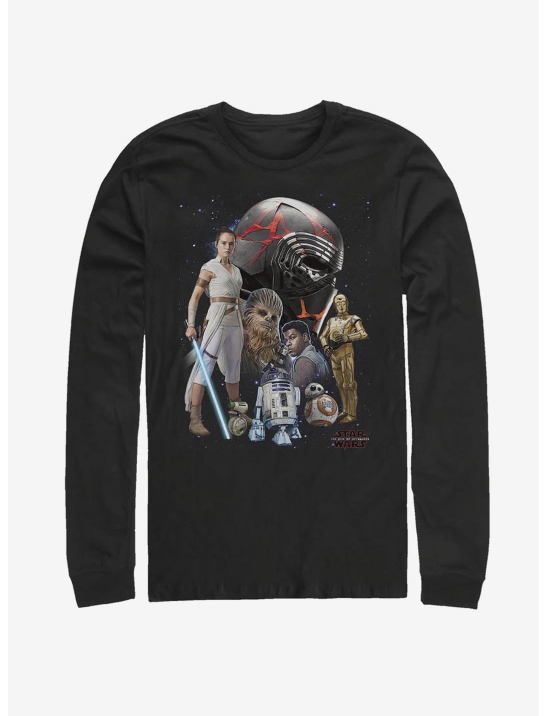 Star Wars: The Rise of Skywalker Galaxies Heroes Long-Sleeve T-Shirt, BLACK, hi-res