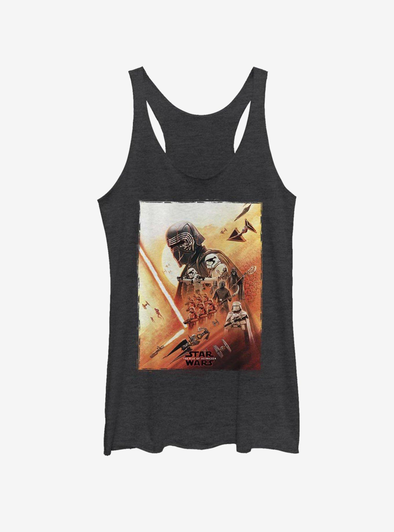 Star Wars: The Rise of Skywalker Kylo Poster Girls Tank, BLK HTR, hi-res