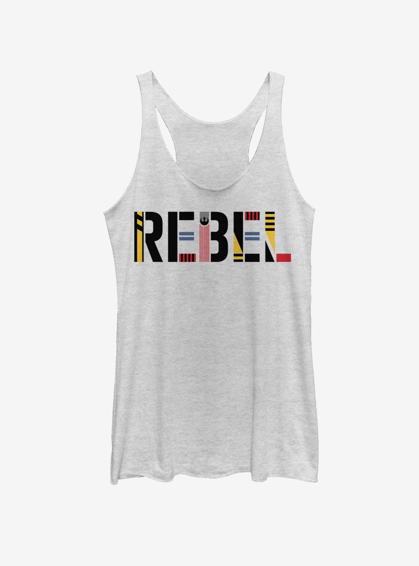 Star Wars: The Rise of Skywalker Rebel Simple Girls Tank, WHITE HTR, hi-res