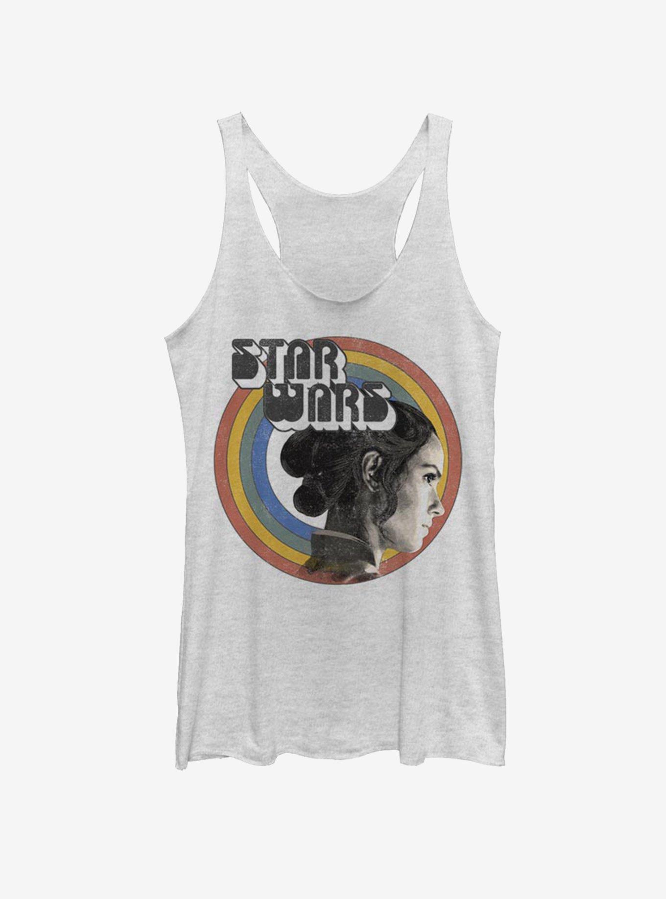 Star Wars: The Rise of Skywalker Vintage Rey Rainbow White KTS Girls Tank, , hi-res