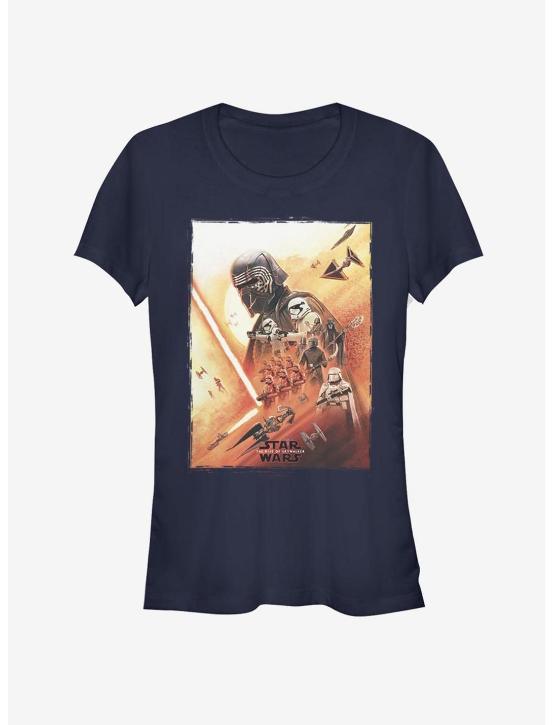 Star Wars: The Rise of Skywalker Kylo Poster Girls T-Shirt, NAVY, hi-res