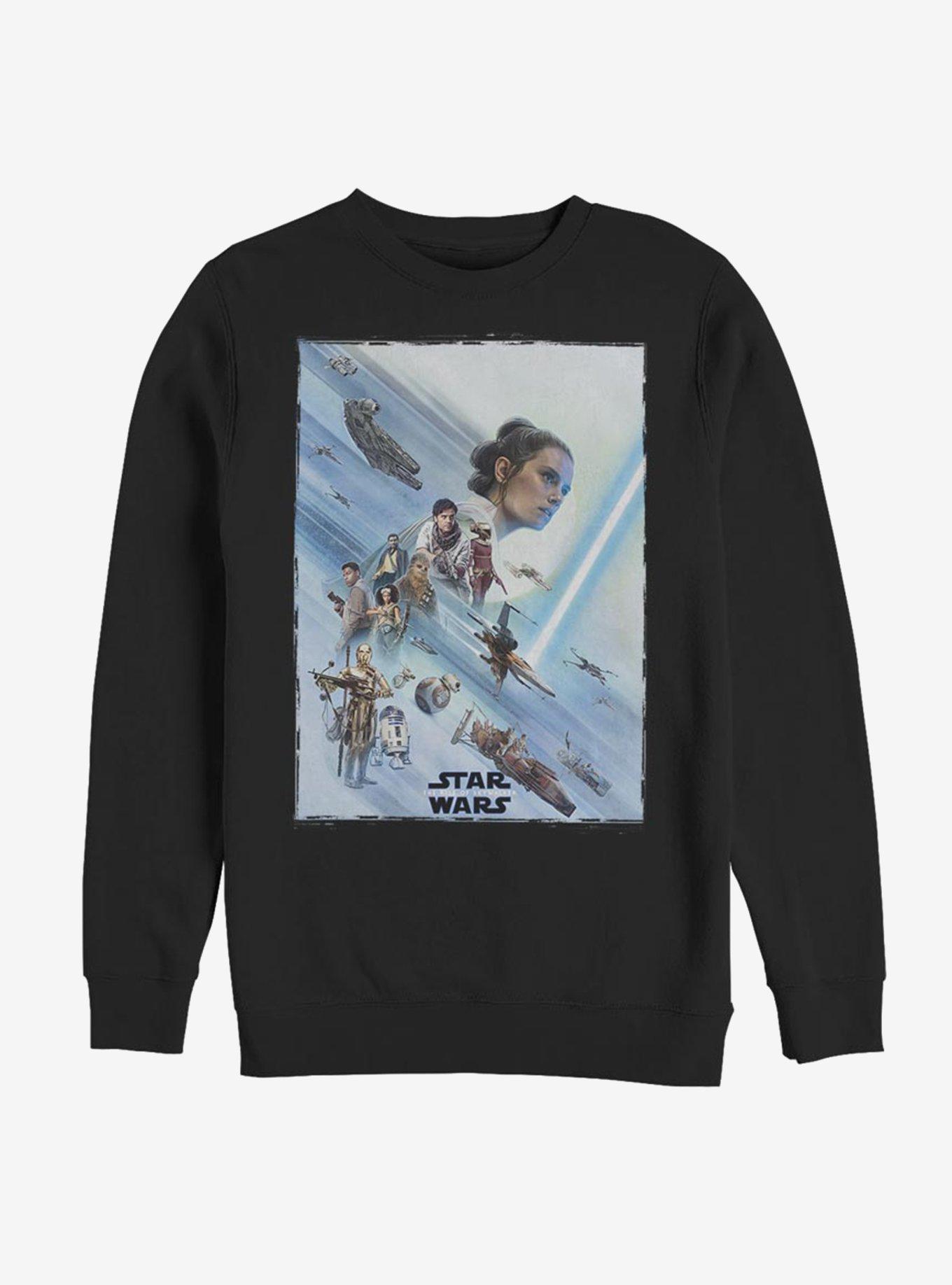 Star Wars: The Rise of Skywalker Rey Poster Sweatshirt, BLACK, hi-res