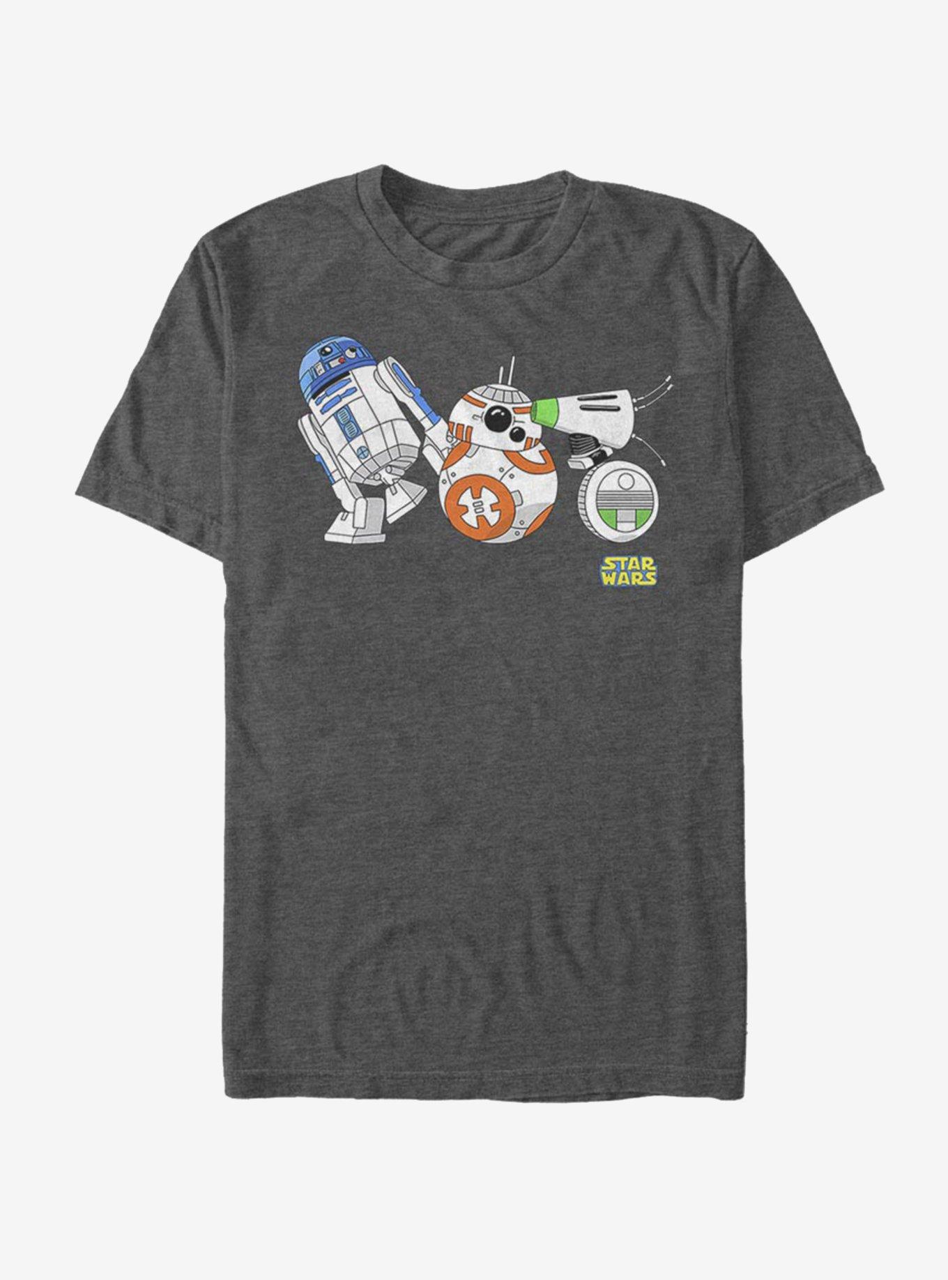 Star Wars: The Rise of Skywalker Cartoon Droid Line-Up T-Shirt