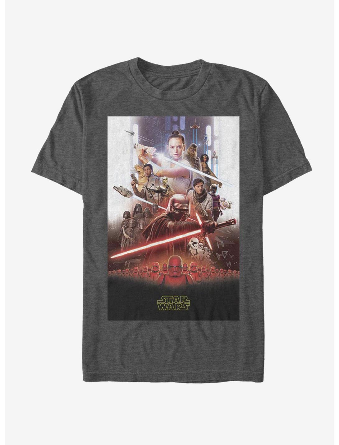 Star Wars: The Rise of Skywalker Last Poster T-Shirt, CHAR HTR, hi-res