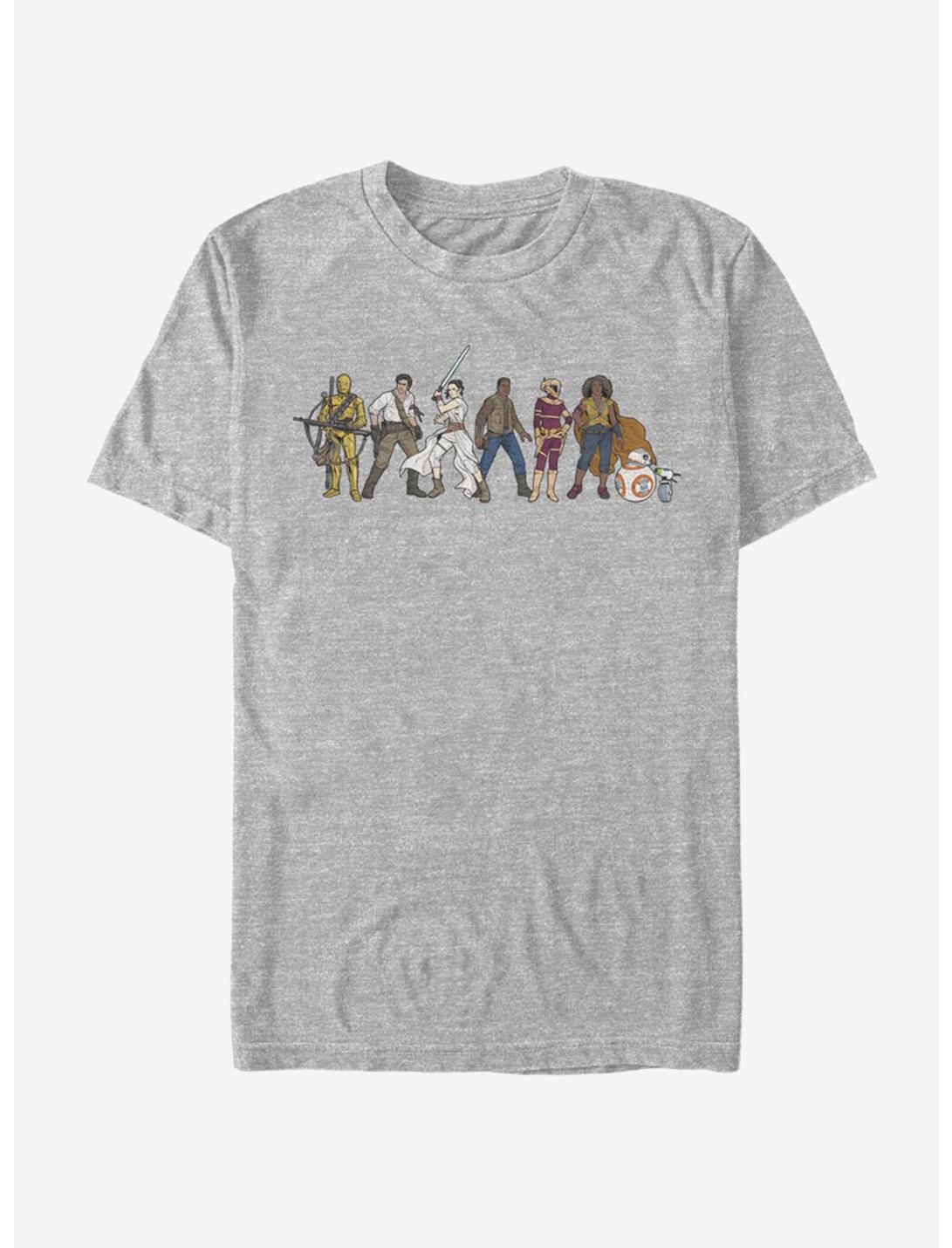 Star Wars: The Rise of Skywalker Resistance Line-Up T-Shirt, ATH HTR, hi-res