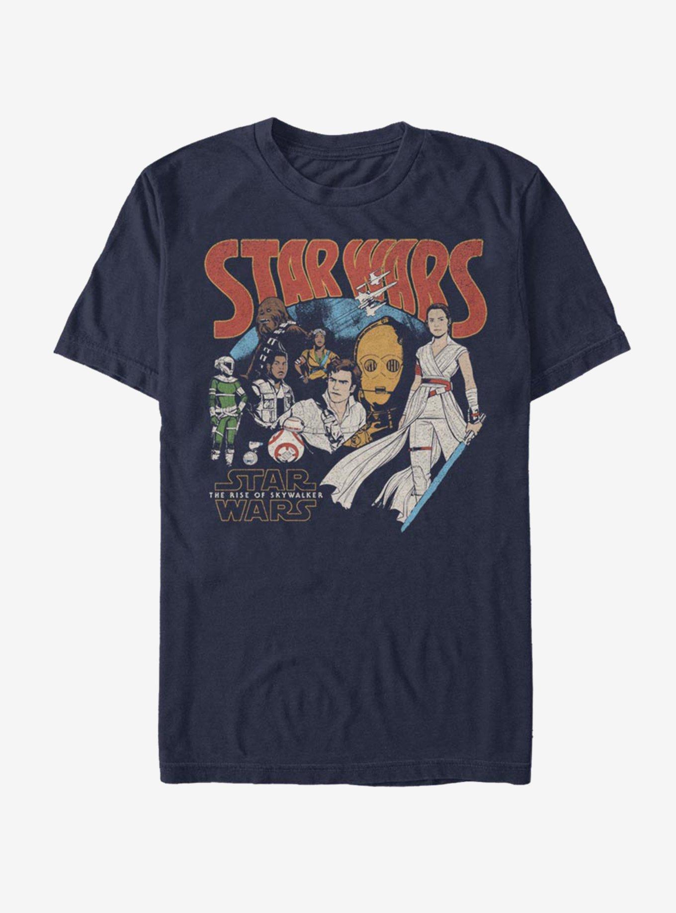 Star Wars: The Rise of Skywalker Retro Buddies T-Shirt, NAVY, hi-res