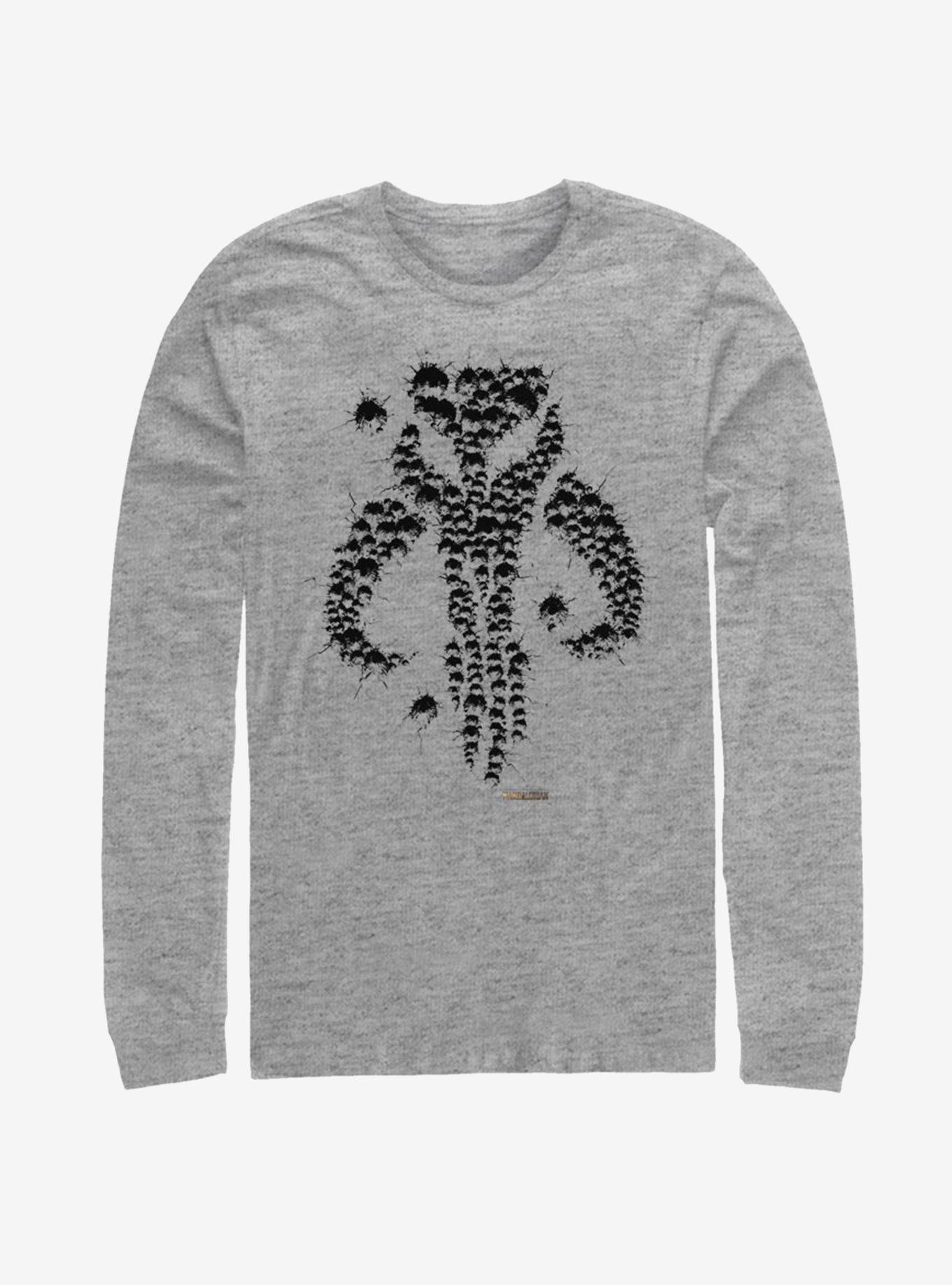 Star Wars The Mandalorian Bullet Holes Long-Sleeve T-Shirt, ATH HTR, hi-res