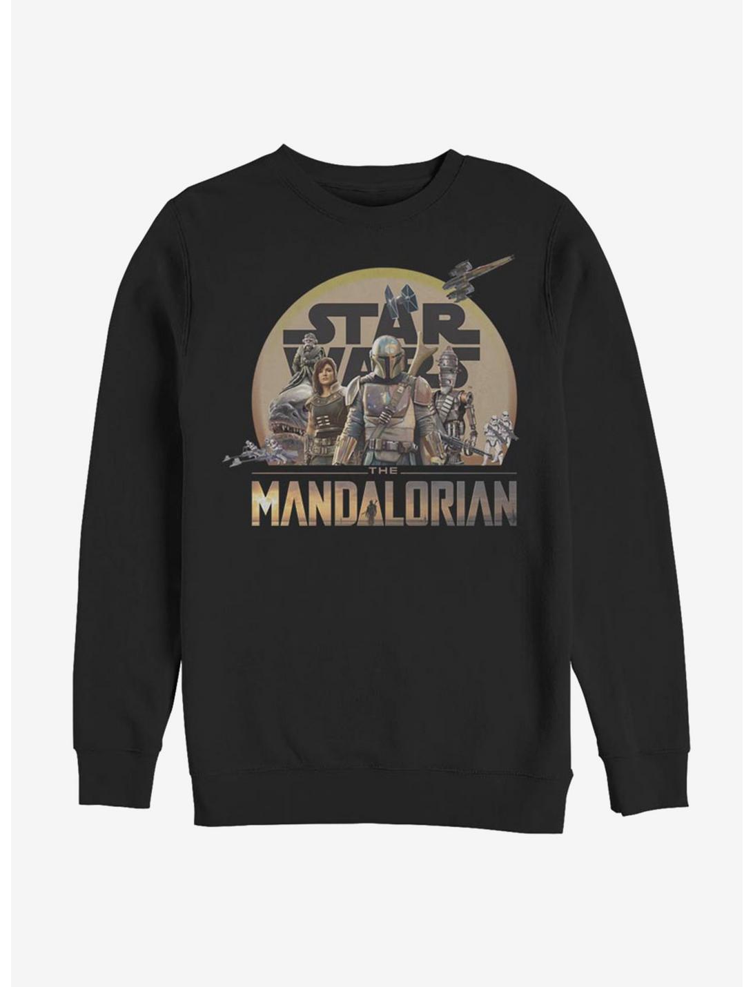Star Wars The Mandalorian Mandalorian Character Action Pose Sweatshirt, BLACK, hi-res