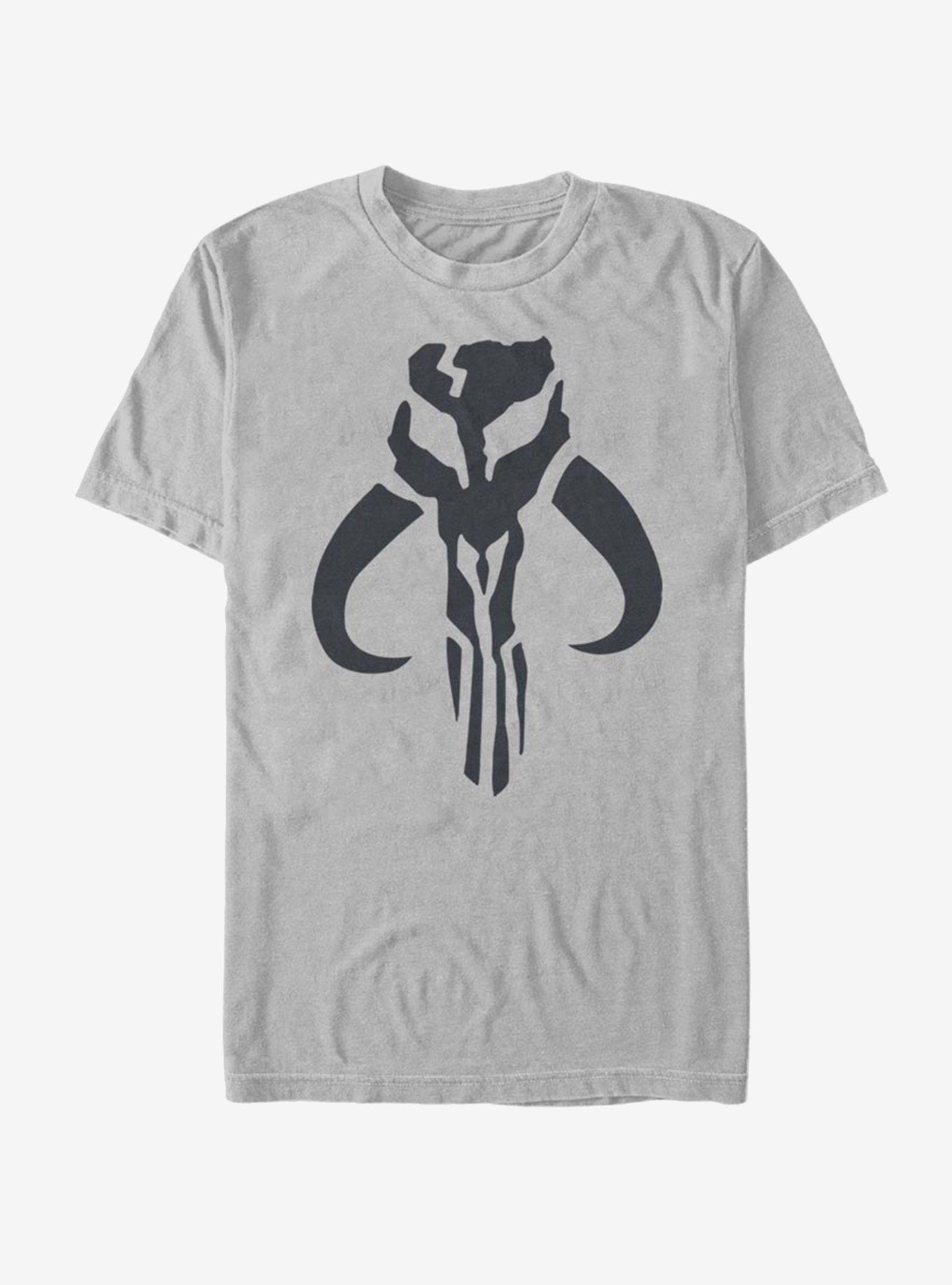 Star Wars The Mandalorian Simple Symbol T-Shirt, SILVER, hi-res