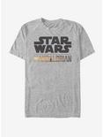 Star Wars The Mandalorian Stacked Logo T-Shirt, ATH HTR, hi-res