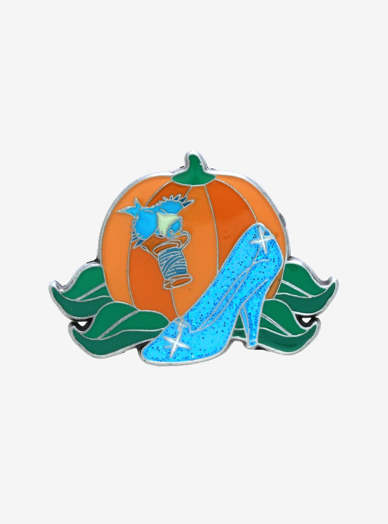 Loungefly Disney Princess Cinderella Slipper Pumpkin Enamel Pin, , hi-res