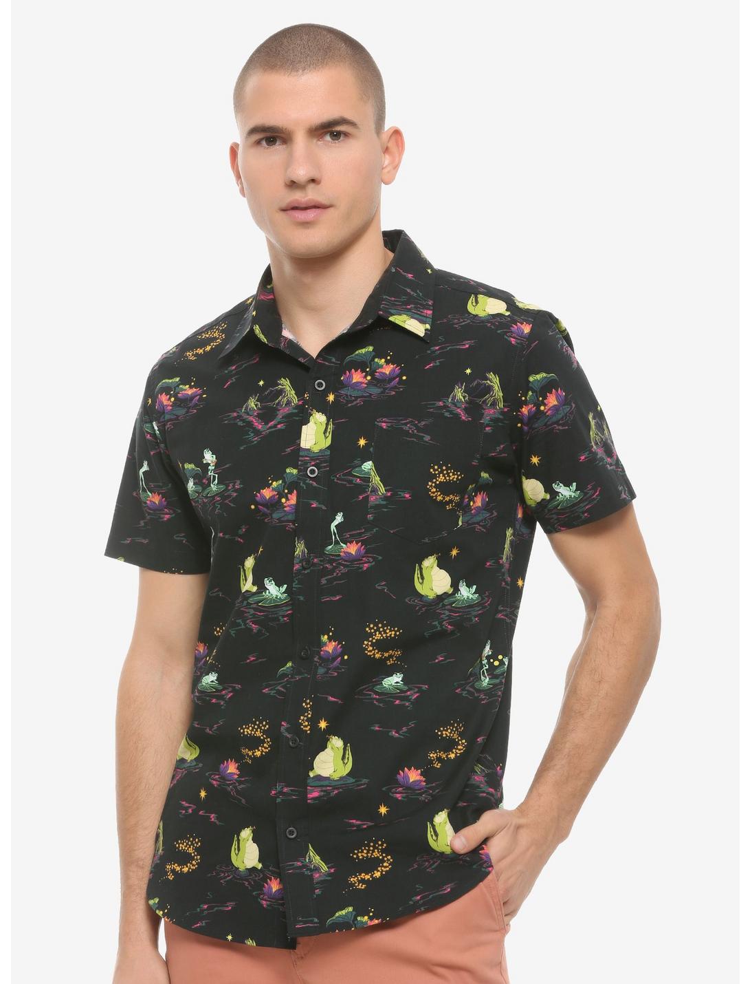 Our Universe Disney The Princess and the Frog Bayou Woven Button-Up - BoxLunch Exclusive, BLACK, hi-res