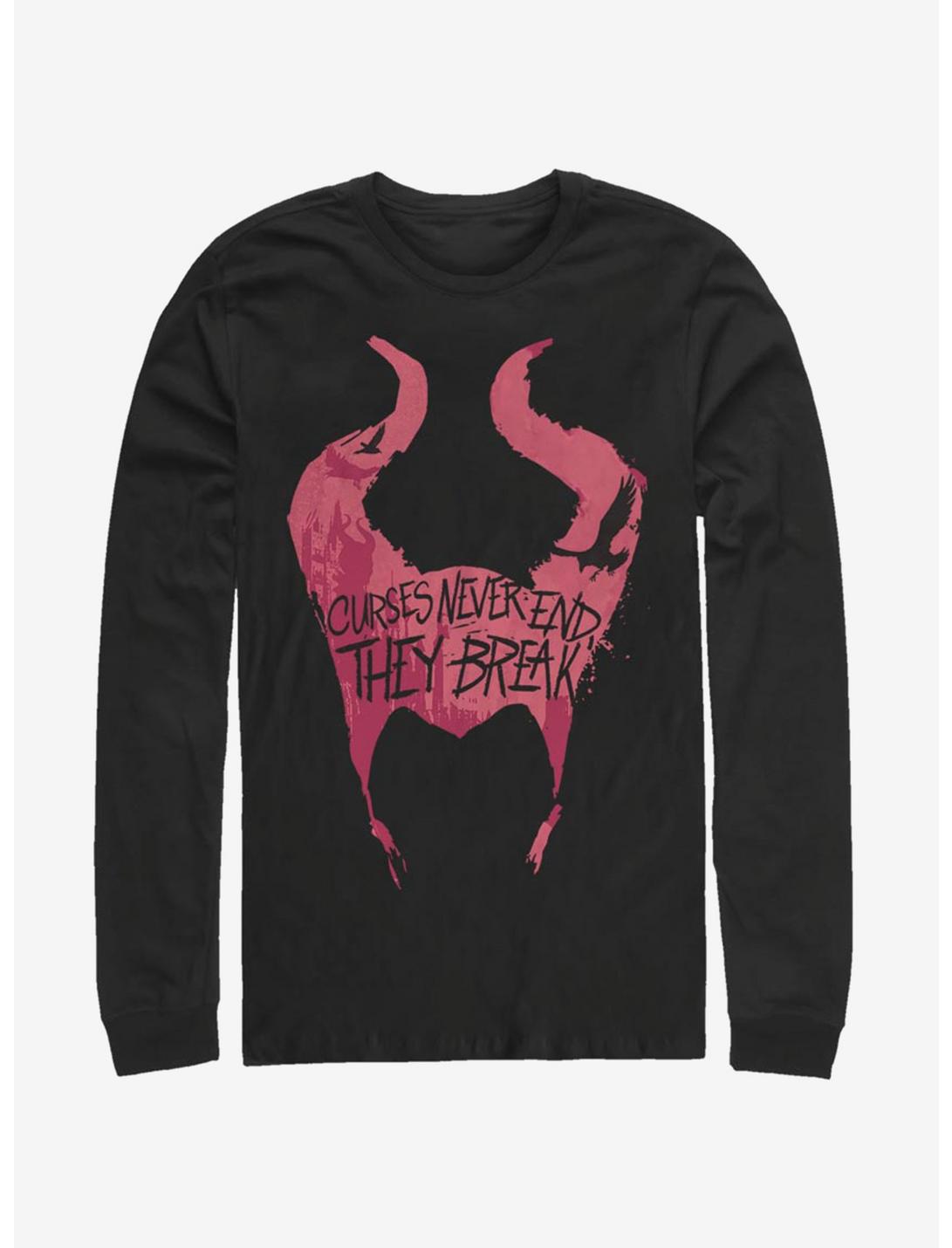 Disney Maleficent: Mistress Of Evil Cursed Horns Long-Sleeve T-Shirt, BLACK, hi-res