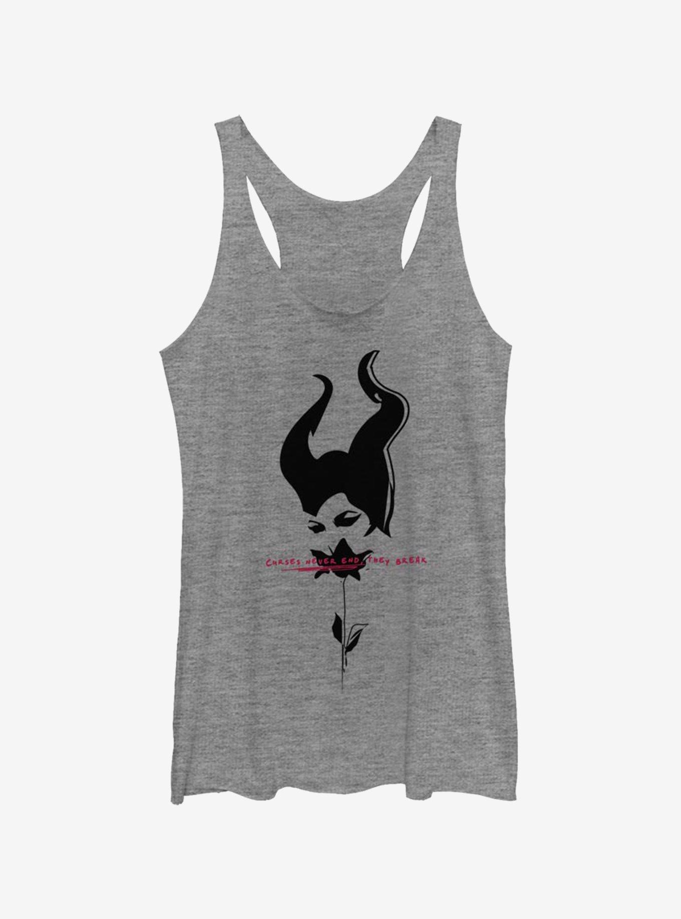Disney Maleficent: Mistress Of Evil Black Rose Womens Tank Top, GRAY HTR, hi-res