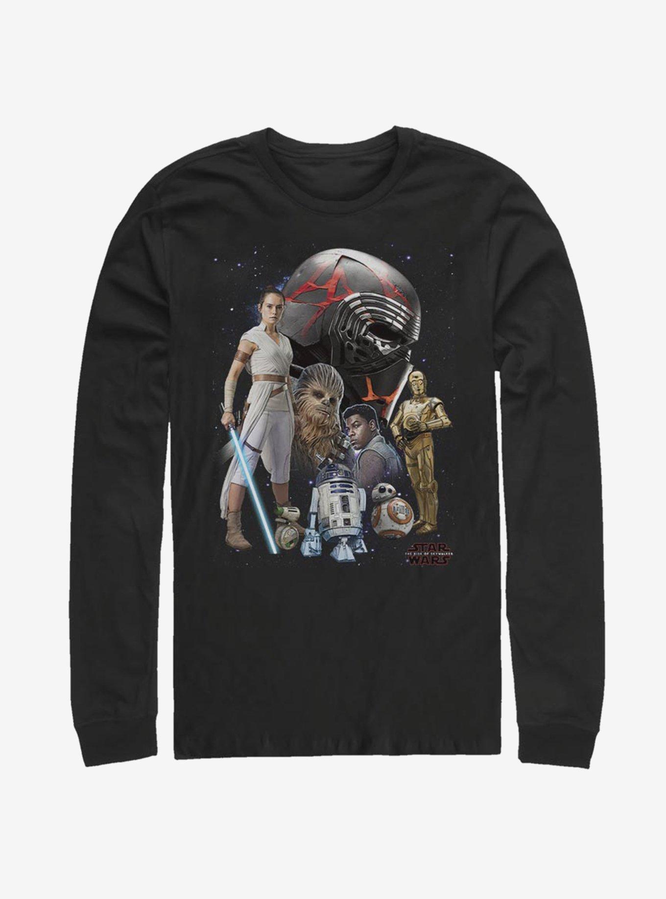 Star Wars Episode IX The Rise Of Skywalker Heroes Of The Galaxy Long-Sleeve T-Shirt, BLACK, hi-res