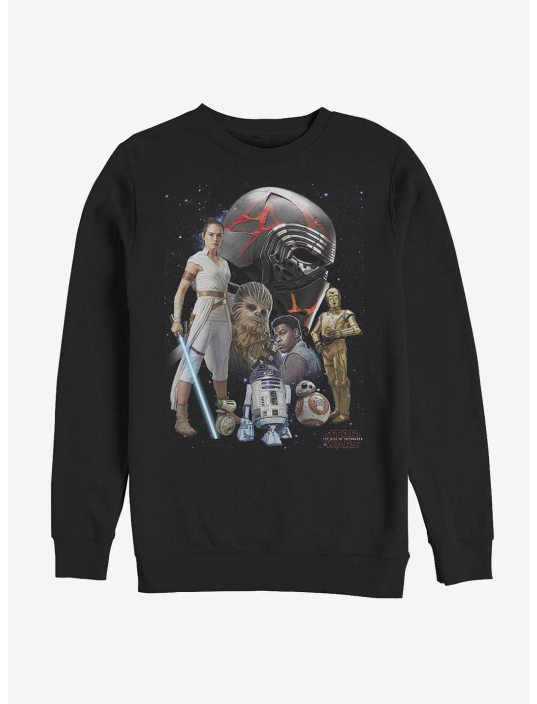 Star Wars Episode IX The Rise Of Skywalker Heroes Of The Galaxy Sweatshirt, BLACK, hi-res