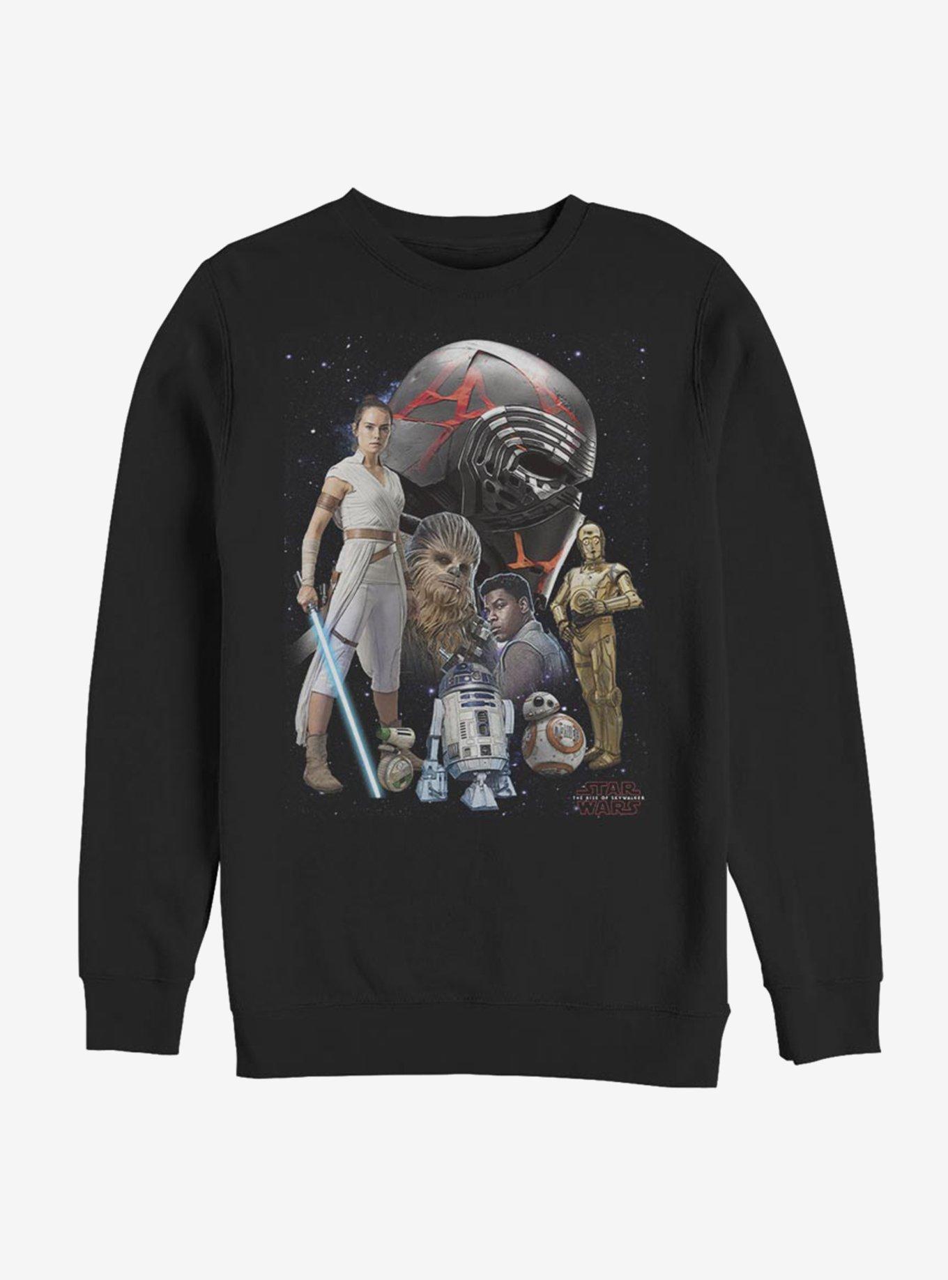 Star Wars Episode IX The Rise Of Skywalker Heroes Of The Galaxy Sweatshirt, BLACK, hi-res