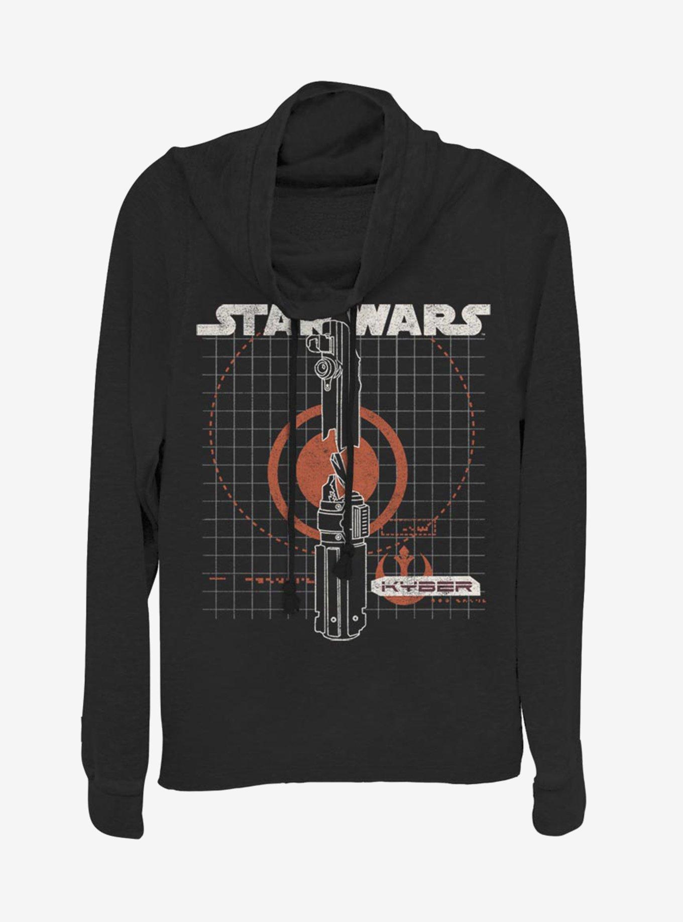 Star Wars Episode IX The Rise Of Skywalker Kyber Crystal Cowlneck Long-Sleeve Womens Top, , hi-res