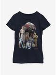 Star Wars Episode IX The Rise Of Skywalker Heroes Of The Galaxy Youth Girls T-Shirt, NAVY, hi-res