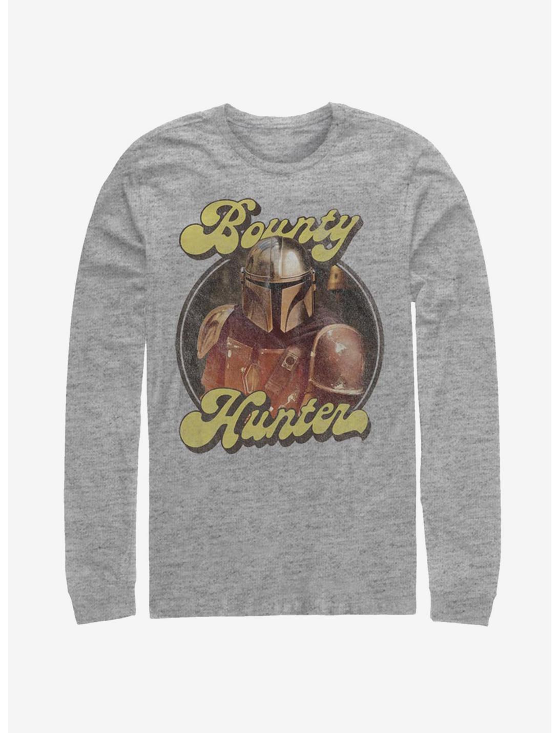 Star Wars The Mandalorian Bounty Retro Long-Sleeve T-Shirt, ATH HTR, hi-res
