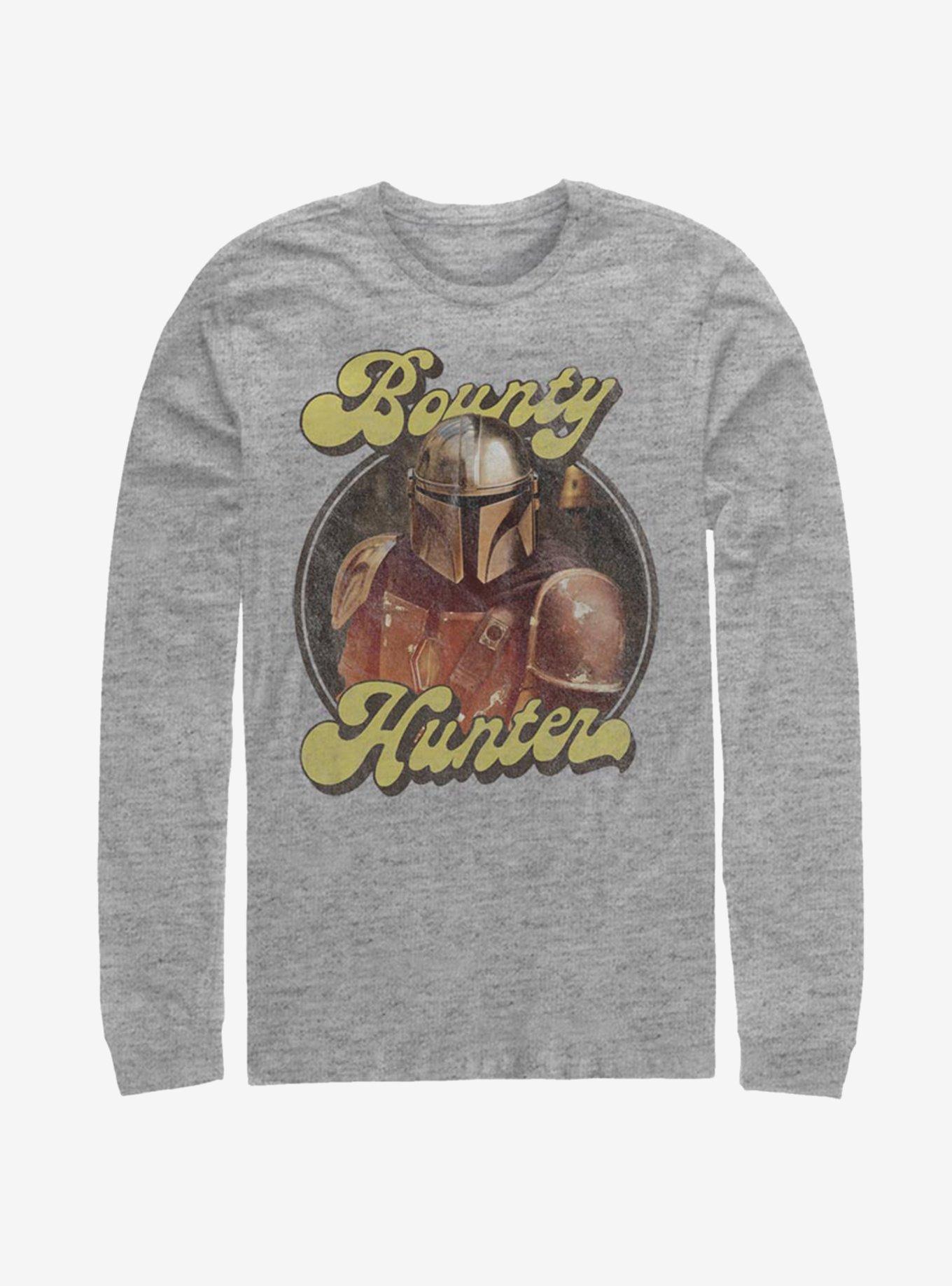 Star Wars The Mandalorian Bounty Retro Long-Sleeve T-Shirt, ATH HTR, hi-res