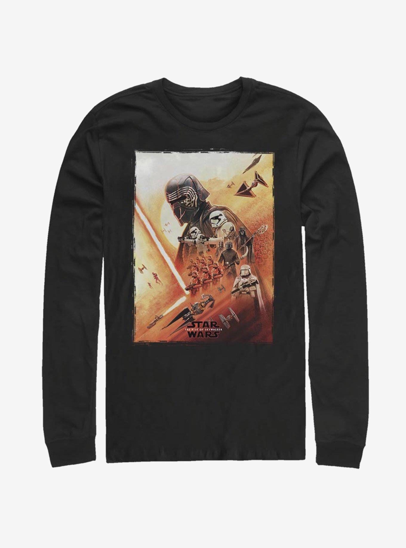 Star Wars Episode IX The Rise Of Skywalker Kylo Poster Long-Sleeve T-Shirt, BLACK, hi-res