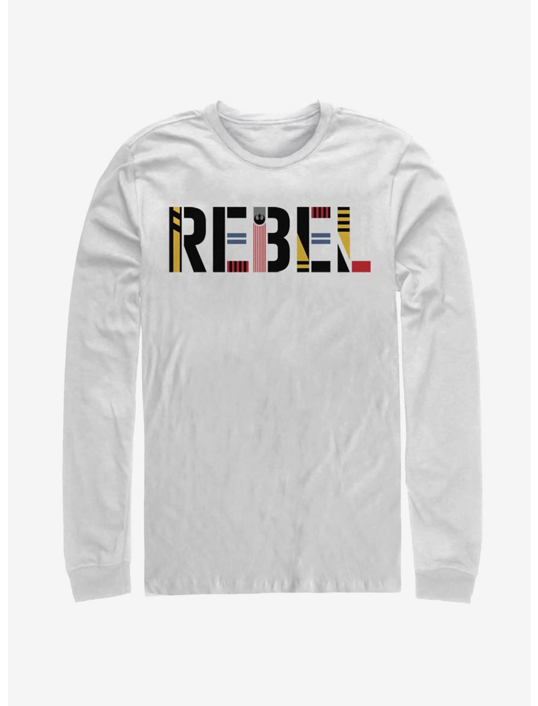 Star Wars Episode IX The Rise Of Skywalker Rebel Simple Long-Sleeve T-Shirt, WHITE, hi-res