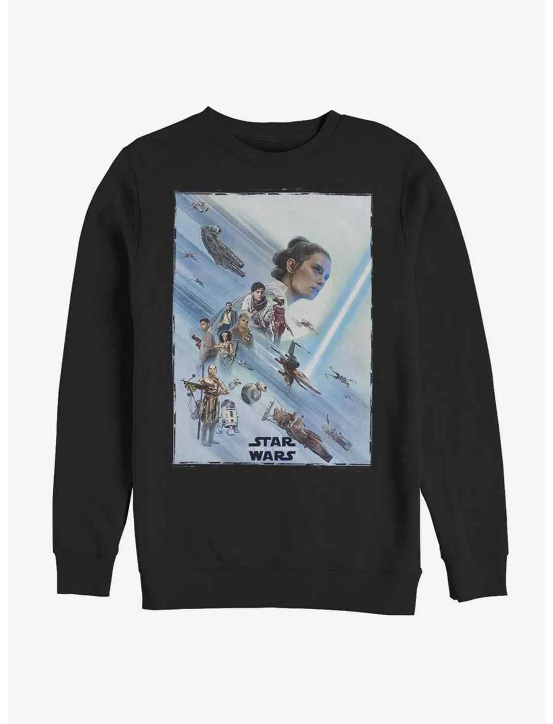 Star Wars Episode IX The Rise Of Skywalker Rey Poster Sweatshirt, BLACK, hi-res