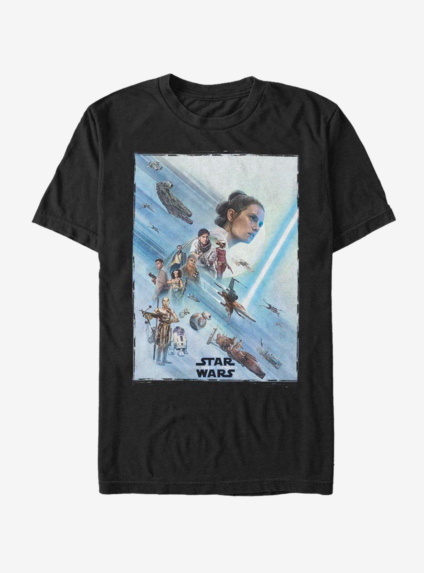 Star Wars Episode IX The Rise Of Skywalker Rey Poster T-Shirt, BLACK, hi-res