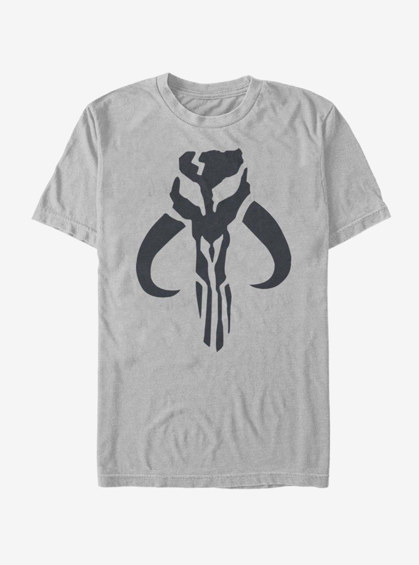 Star Wars The Mandalorian Simple Symbol T-Shirt, SILVER, hi-res