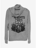Star Wars Episode IX The Rise Of Skywalker Inked Knights Cowlneck Long-Sleeve Womens Top, GRAY HTR, hi-res