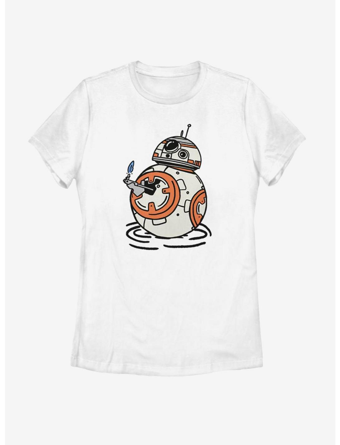 Star Wars Episode IX The Rise Of Skywalker BB Doodles Womens T-Shirt, WHITE, hi-res