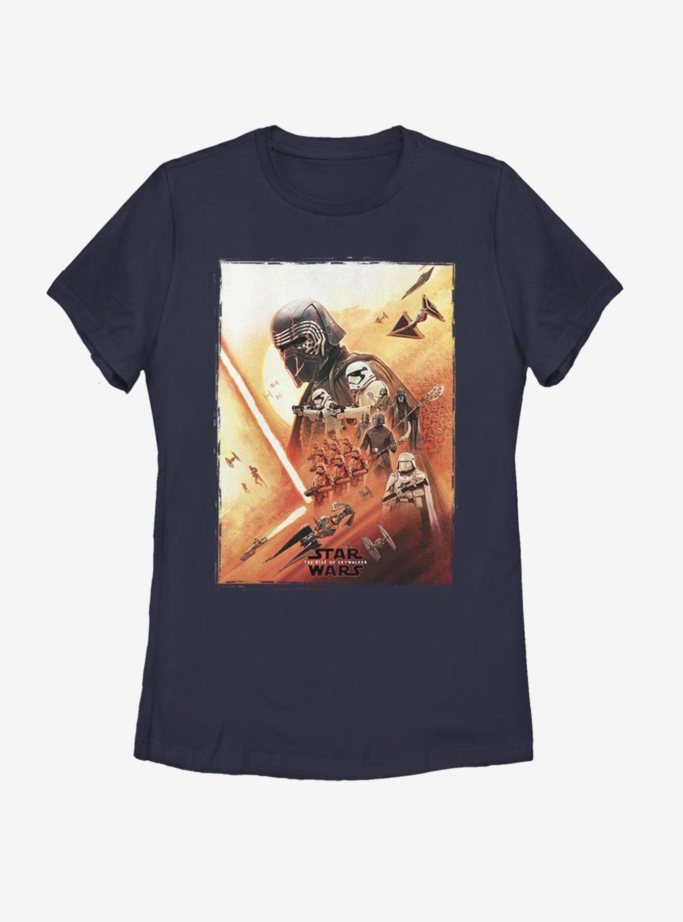 Star Wars Episode IX The Rise Of Skywalker Kylo Poster Womens T-Shirt, NAVY, hi-res