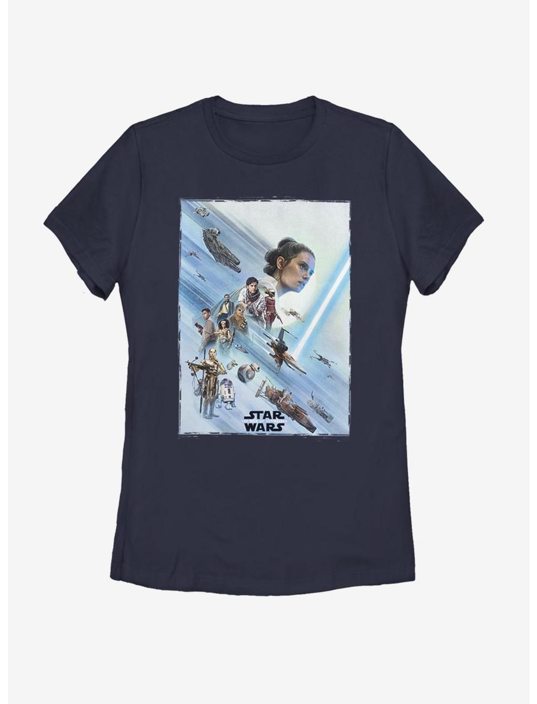 Star Wars Episode IX The Rise Of Skywalker Rey Poster Womens T-Shirt, NAVY, hi-res