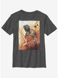 Star Wars Episode IX The Rise Of Skywalker Kylo Poster Youth T-Shirt, CHAR HTR, hi-res