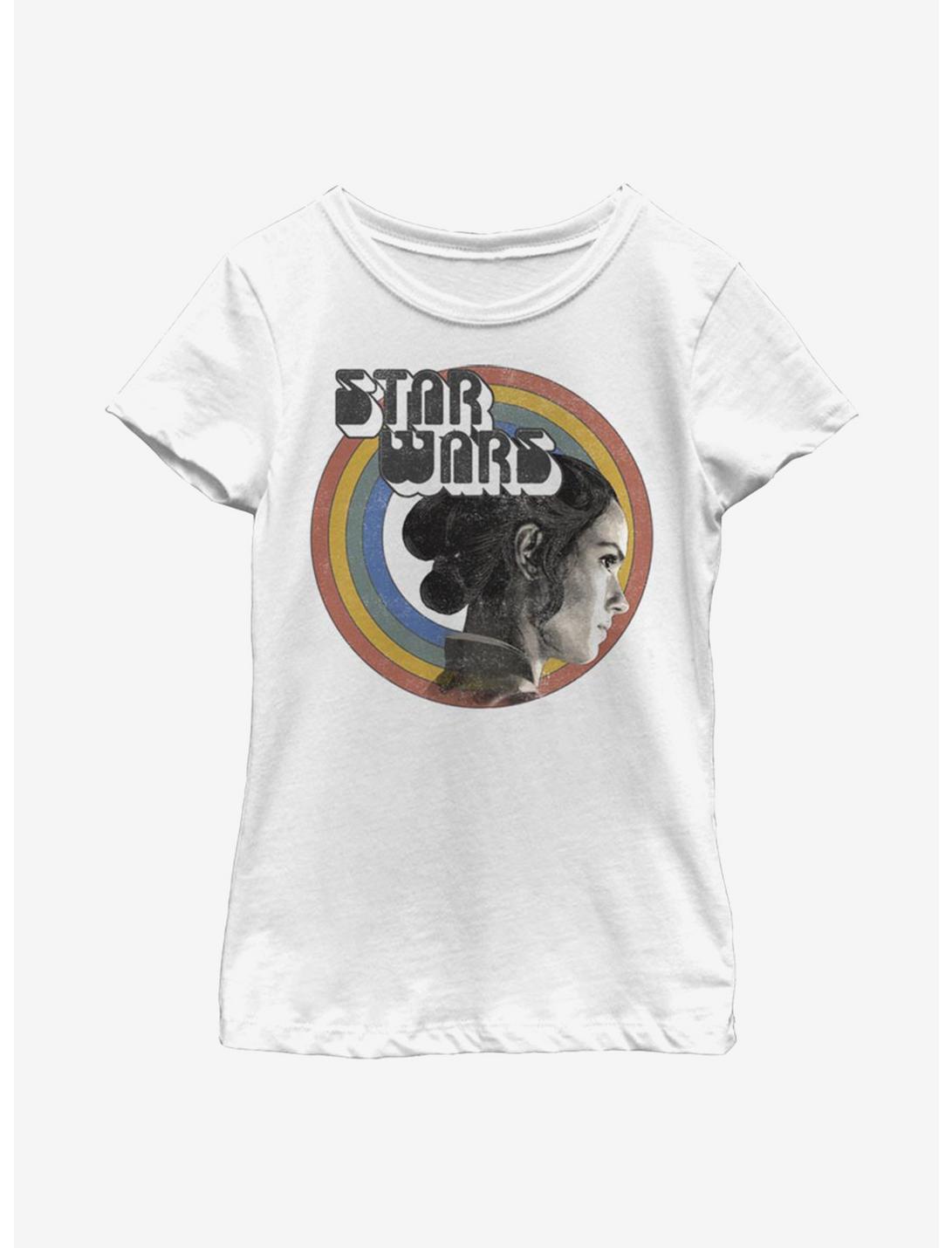 Star Wars Episode IX The Rise Of Skywalker Vintage Rey Rainbow white KTS Youth Girls T-Shirt, WHITE, hi-res