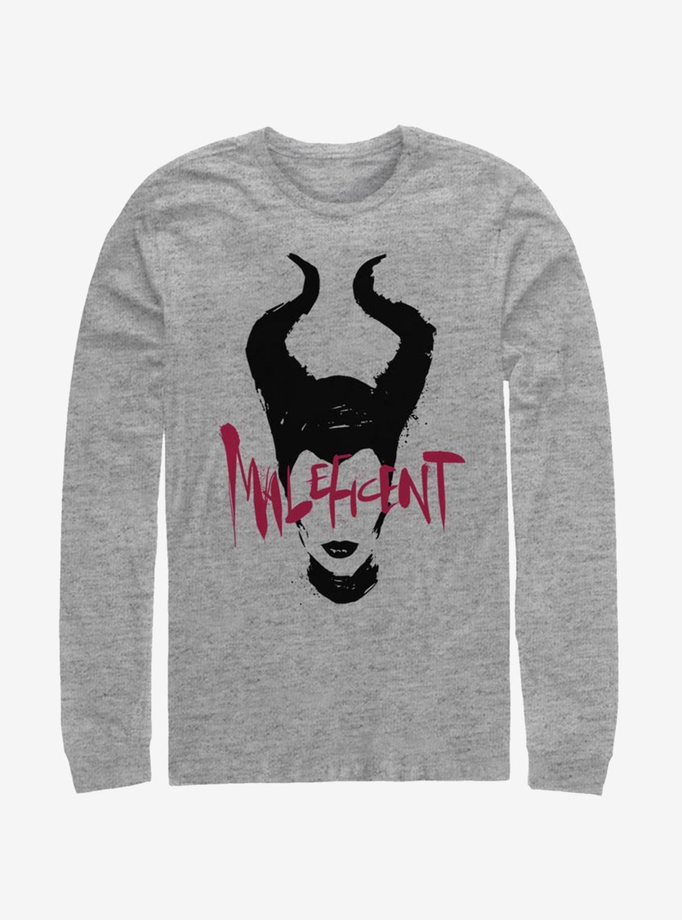 Disney Maleficent: Mistress Of Evil Paint Silhouette Long-Sleeve T-Shirt, ATH HTR, hi-res