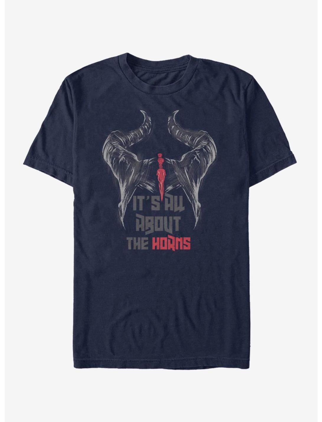Disney Maleficent: Mistress Of Evil It's All About The Horns T-Shirt, NAVY, hi-res