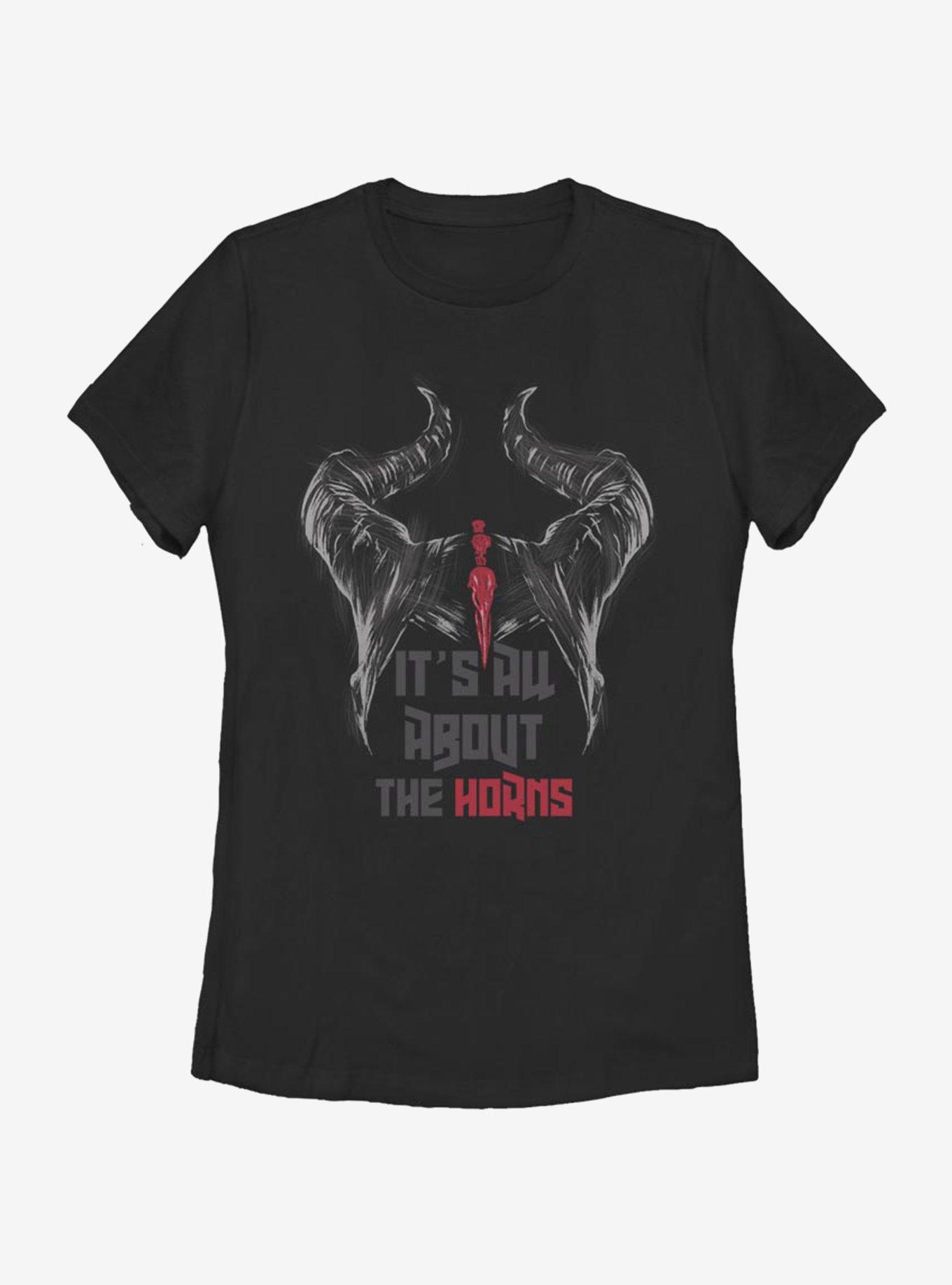 Disney Maleficent: Mistress Of Evil It's All About The Horns Womens T-Shirt, BLACK, hi-res