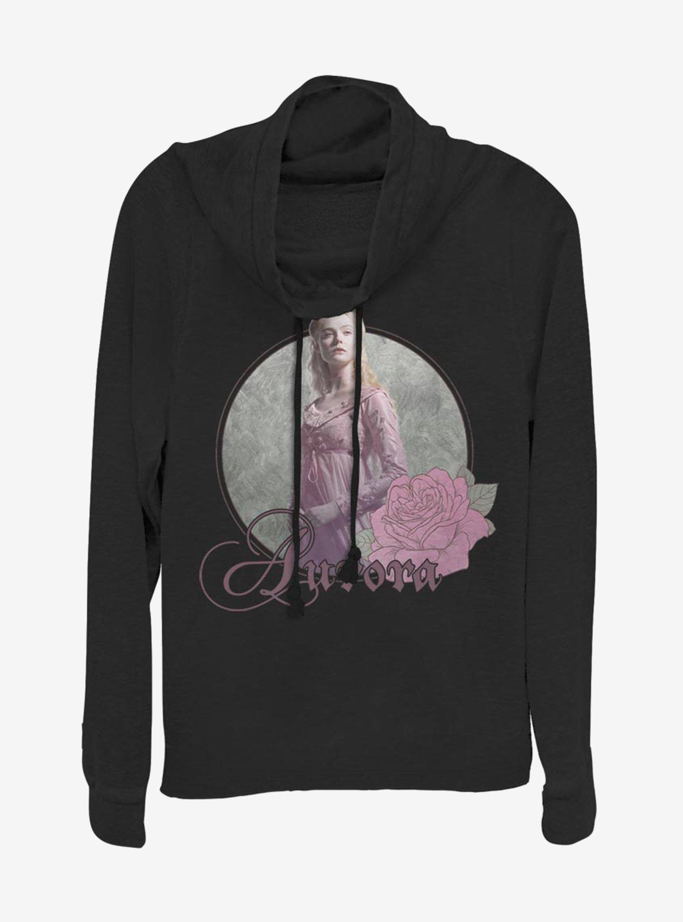 Disney Maleficent: Mistress Of Evil Aurora Rose Cowlneck Long-Sleeve Womens Top, , hi-res