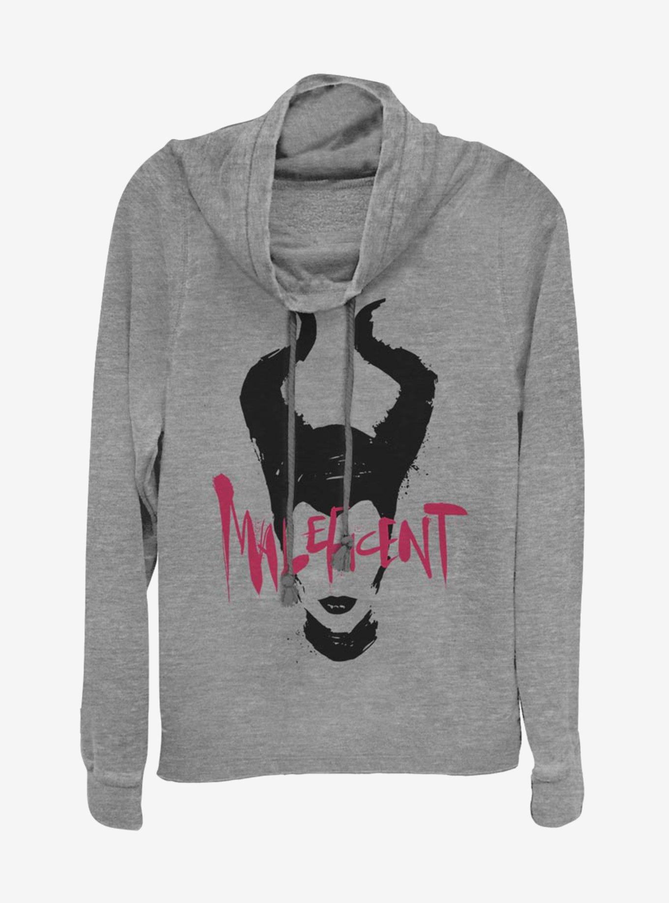 Disney Maleficent: Mistress Of Evil Paint Silhouette Cowlneck Long-Sleeve WomensTop, , hi-res
