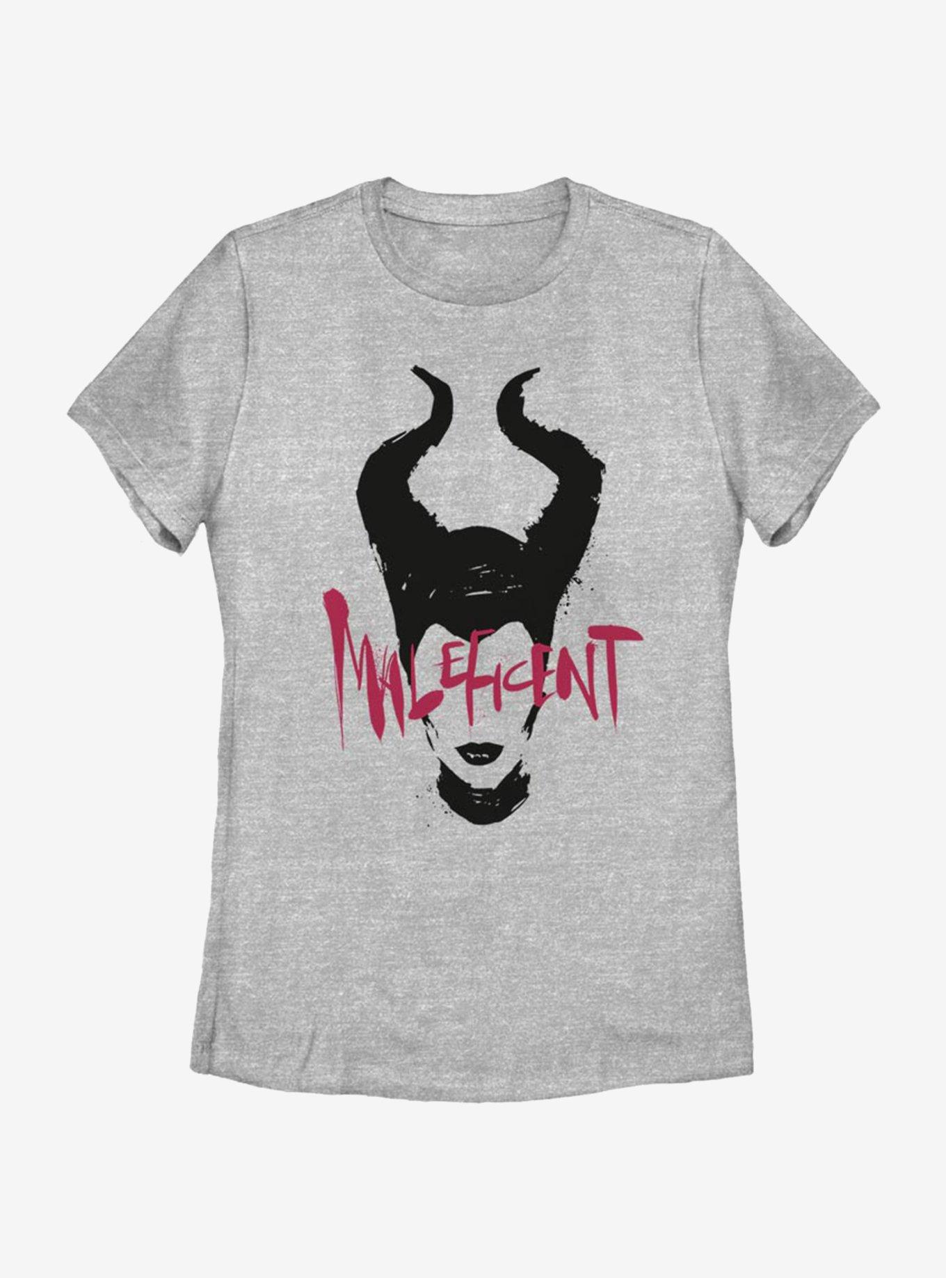 Disney Maleficent: Mistress Of Evil Paint Silhouette Womens T-Shirt, ATH HTR, hi-res