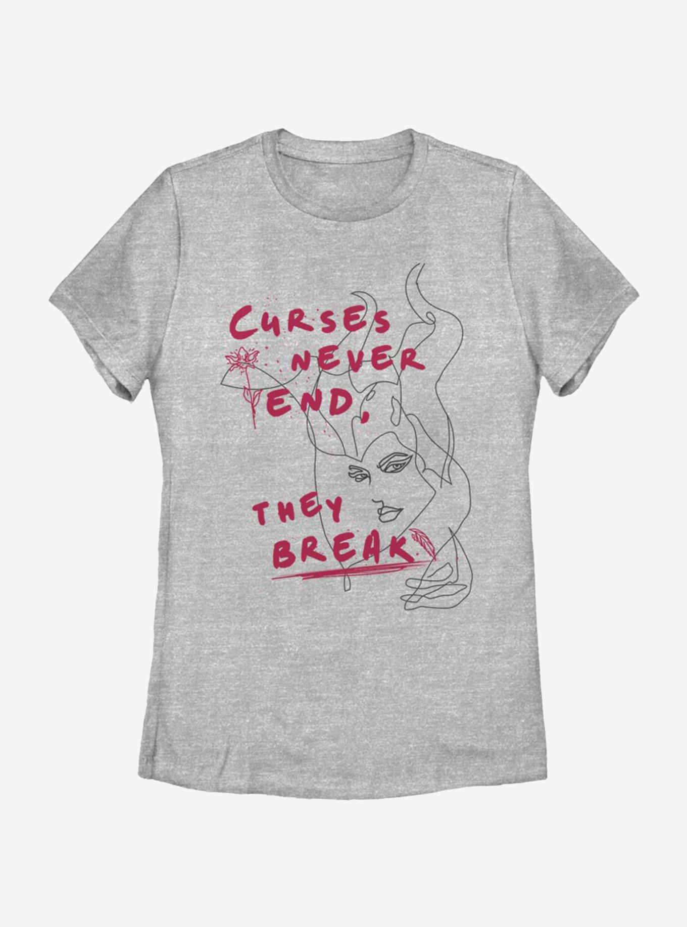 Disney Maleficent: Mistress Of Evil Curses Never End They Break Womens T-Shirt, ATH HTR, hi-res